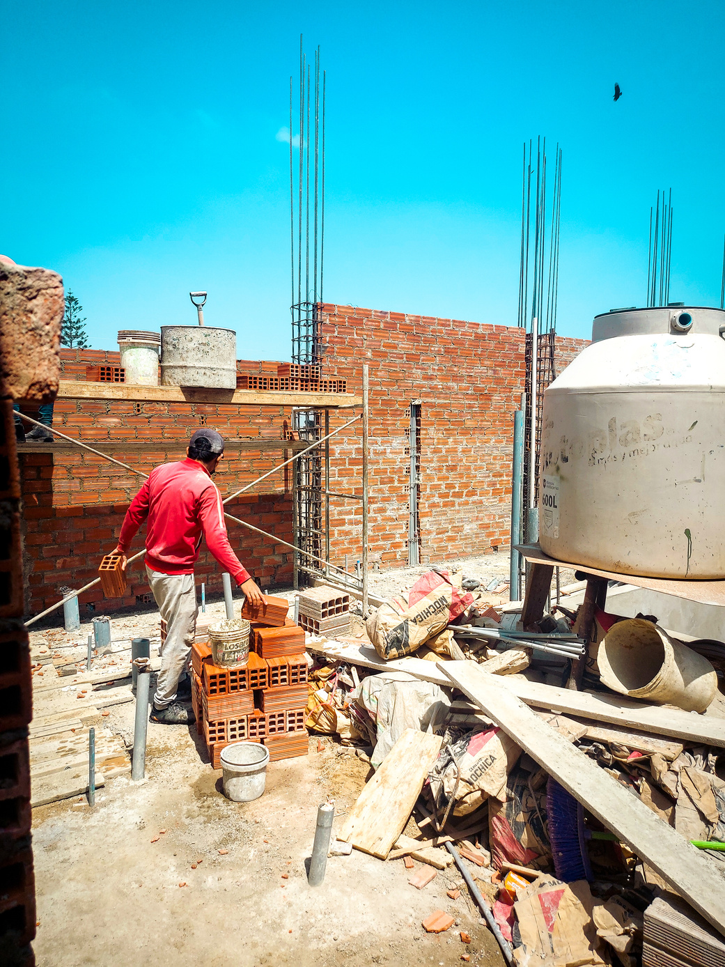 Builder at Construction Site